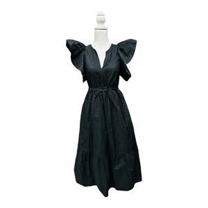 A New Day Black Dress with Flutter Sleeves